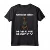 Manchester Terrier Makes Me Happy - Maglietta per Amanti dei Cani - Ideale per Passeggiate con i Tuoi Amici a Quattro Zampe
