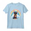 Manchester Terrier Carino Arcobaleno - Design Kawaii Maglietta per Amanti dei Cani - Regalo Unico Pride Colors