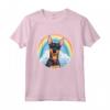 Manchester Terrier Carino Arcobaleno - Design Kawaii Maglietta per Amanti dei Cani - Regalo Unico Pride Colors