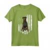 Bandiera Americana Bianca Manchester Terrier Maglietta - Design Divertente per Cani - Ideale per il 4th of July