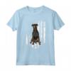 Bandiera Americana Bianca Manchester Terrier Maglietta - Design Divertente per Cani - Ideale per il 4th of July
