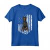 Bandiera Americana Bianca Manchester Terrier Maglietta - Design Divertente per Cani - Ideale per il 4th of July