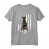 Bandiera Americana Bianca Manchester Terrier Maglietta - Design Divertente per Cani - Ideale per il 4th of July