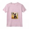 Manchester Terrier Cane Giardino Fiori Dipinto Pet Mamma Papà Maglietta - Regalo Unico per Amanti dei Manchester Terrier