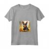 Manchester Terrier Cane Giardino Fiori Dipinto Pet Mamma Papà Maglietta - Regalo Unico per Amanti dei Manchester Terrier