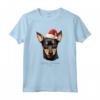 Manchester Terrier Dog Divertente Woofy Christmas Design - Maglietta Leggera per Natale - Ideale per Amanti del Manchester Terrier