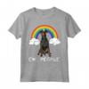 Unicorno Arcobaleno Magico Manchester Terrier Maglietta - Regalo Divertente per Amanti dei Cani