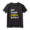 Eat Sleep Brawl Repeat Gamer Kid's Star Maglietta - Ideale per Bambini Appassionati di Videogiochi