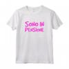 Maglietta Pensione Donna - Regalo Festa per Pensionata - Sono in Pensione per Qualsiasi Problema Rivolgersi a Mio Marito - T-shirt Divertente e Originale