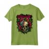 HapTiger Skull Rose e Red Blood Horror Maglietta - Regalo di San Valentino per gli Amanti del Genere - Camicia Unisex Gotica e Originale