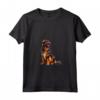 Donna Mastino Tibetano Maglietta con Collo a V - Illustrazione Canina Unica - Leggera e Comoda