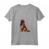 Donna Mastino Tibetano Maglietta con Collo a V - Illustrazione Canina Unica - Leggera e Comoda