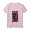 Donna Mastino Tibetano Occidentale Boho Maglietta Floreale - Ideale per gli Amanti dei Cani e dello Stile Boho