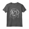 Line Art Dad Mom Dog - Mastino Tibetano Maglietta per gli Amanti dell'Arte e dei Cani - Ideale per Compleanno, Natale e Regali Artistici