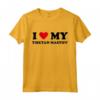 I Heart Dog Dad Mom - Amo il Mastino Tibetano Maglietta - Perfetto per Feste e Regali per Amanti dei Cani