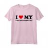 I Heart Dog Dad Mom - Amo il Mastino Tibetano Maglietta - Perfetto per Feste e Regali per Amanti dei Cani