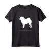 Tibetano Mastino Cane Bianco Silhouette Maglietta - Design Originale Mastino Tibetano di Miller Sye - Ideale per Proprietari di Cani