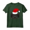 Mastino Tibetano in Cappello di Babbo Natale - Maglietta Divertente per Natale con Grafica Natalizia - Ideale per Amanti dei Cani