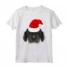 Mastino Tibetano in Cappello di Babbo Natale - Maglietta Divertente per Natale con Grafica Natalizia - Ideale per Amanti dei Cani