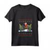 Donna Mastino Tibetano Regalo di Babbo Natale - Maglietta Natale con Santa Riding Tibetan Mastiff - Ideale per Pigiami Coordinati della Famiglia