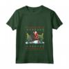 Donna Mastino Tibetano Regalo di Babbo Natale - Maglietta Natale con Santa Riding Tibetan Mastiff - Ideale per Pigiami Coordinati della Famiglia
