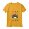 Donna Mastino Tibetano Regalo di Babbo Natale - Maglietta Natale con Santa Riding Tibetan Mastiff - Ideale per Pigiami Coordinati della Famiglia
