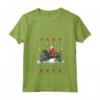 Donna Mastino Tibetano Regalo di Babbo Natale - Maglietta Natale con Santa Riding Tibetan Mastiff - Ideale per Pigiami Coordinati della Famiglia