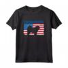 Ombra Mastino Tibetano nella Bandiera Americana - Maglietta Patriottica per Amanti dei Cani - Ideale come Regalo per Papà o Mamma