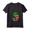 Donna Mauritania USA Heartbeat - Maglietta Bandiera Mauritana Americana con Collo a V - Regalo Orgoglio per Mauritani negli USA