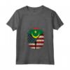 Donna Mauritania USA Heartbeat - Maglietta Bandiera Mauritana Americana con Collo a V - Regalo Orgoglio per Mauritani negli USA