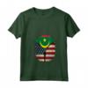 Donna Mauritania USA Heartbeat - Maglietta Bandiera Mauritana Americana con Collo a V - Regalo Orgoglio per Mauritani negli USA