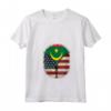 Donna Mauritania USA Heartbeat - Maglietta Bandiera Mauritana Americana con Collo a V - Regalo Orgoglio per Mauritani negli USA