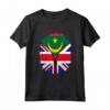 Bandiera della Mauritania con Cerniera Britannica - Maglietta Cuore Mauritania Britannica Regno Unito Heritage Mix - Regalo Perfetto per Uomini, Donne e Bambini