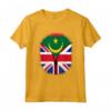 Bandiera della Mauritania con Cerniera Britannica - Maglietta Cuore Mauritania Britannica Regno Unito Heritage Mix - Regalo Perfetto per Uomini, Donne e Bambini