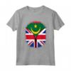 Bandiera della Mauritania con Cerniera Britannica - Maglietta Cuore Mauritania Britannica Regno Unito Heritage Mix - Regalo Perfetto per Uomini, Donne e Bambini