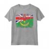 Regno Unito Mauritania Bandiere - Mauritanian British Roots Maglietta per Mostrare le Tue Radici - Abbigliamento con Bandiere