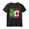 Radici MAURITANE | Mezza bandiera CANADESE | Maglietta Radici Mauritane Canada - Ideale come Regalo Patriotico