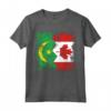 Radici MAURITANE | Mezza bandiera CANADESE | Maglietta Radici Mauritane Canada - Ideale come Regalo Patriotico