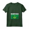 Emblema della Mappa della Bandiera della Mauritania - Maglietta con Collo a V - Ideale per Appassionati di Geografia