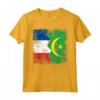 Radici della Mauritania | Mezza bandiera francese | Francia Mauritania Maglietta - Abbigliamento patriottico per uomini, donne e bambini