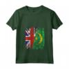Donna Bandiere Mauritania Regno Unito | Radici Mauritane Britanniche Maglietta con Collo a V - Abbigliamento Vintage per Celebrare le Tue Origini