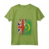 Donna Bandiere Mauritania Regno Unito | Radici Mauritane Britanniche Maglietta con Collo a V - Abbigliamento Vintage per Celebrare le Tue Origini