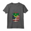 Donna Mauritania USA Heartbeat - Bandiera Mauritana Americana USA Maglietta con Collo a V - Ideale Regalo per Orgogliosi Mauritaniani-Americani