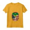 Donna Mauritania USA Heartbeat - Bandiera Mauritana Americana USA Maglietta con Collo a V - Ideale Regalo per Orgogliosi Mauritaniani-Americani