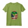 Donna Mauritania USA Heartbeat - Bandiera Mauritana Americana USA Maglietta con Collo a V - Ideale Regalo per Orgogliosi Mauritaniani-Americani