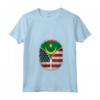 Donna Mauritania USA Heartbeat - Bandiera Mauritana Americana USA Maglietta con Collo a V - Ideale Regalo per Orgogliosi Mauritaniani-Americani