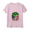 Donna Mauritania USA Heartbeat - Bandiera Mauritana Americana USA Maglietta con Collo a V - Ideale Regalo per Orgogliosi Mauritaniani-Americani