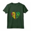 Donna Cuore Bandiera Spagnola Mauritana | Spagna Mauritania Flag Roots Maglietta con Collo a V - Heritage Apparel per Uomini, Donne e Bambini - Ideale come Regalo