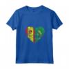 Donna Cuore Bandiera Spagnola Mauritana | Spagna Mauritania Flag Roots Maglietta con Collo a V - Heritage Apparel per Uomini, Donne e Bambini - Ideale come Regalo
