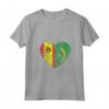 Donna Cuore Bandiera Spagnola Mauritana | Spagna Mauritania Flag Roots Maglietta con Collo a V - Heritage Apparel per Uomini, Donne e Bambini - Ideale come Regalo
